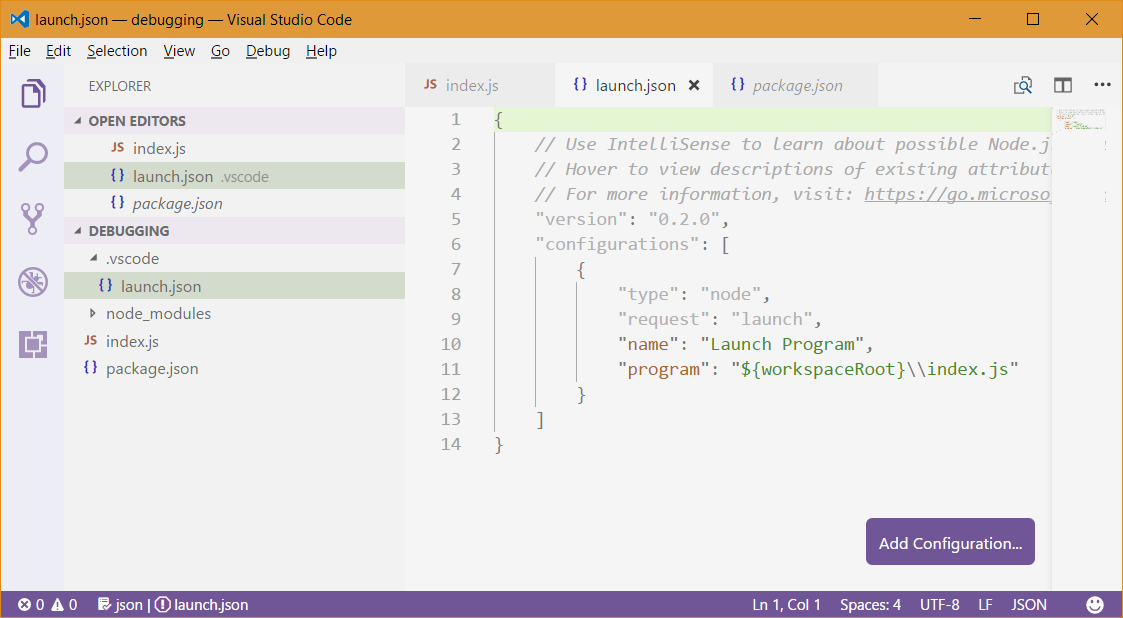 VS Code debug panel 3